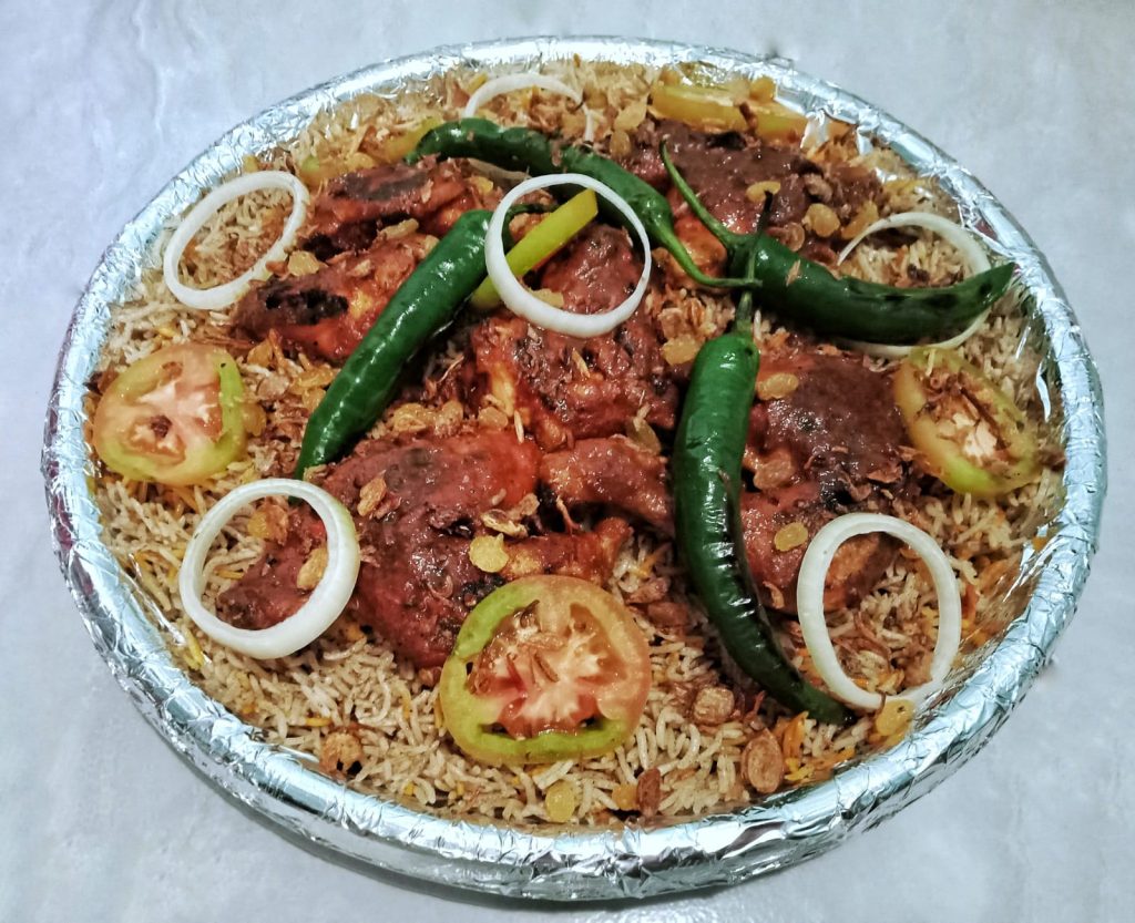Dapur nasi kebuli Depok proses masak basmati kambing ayam higienis
